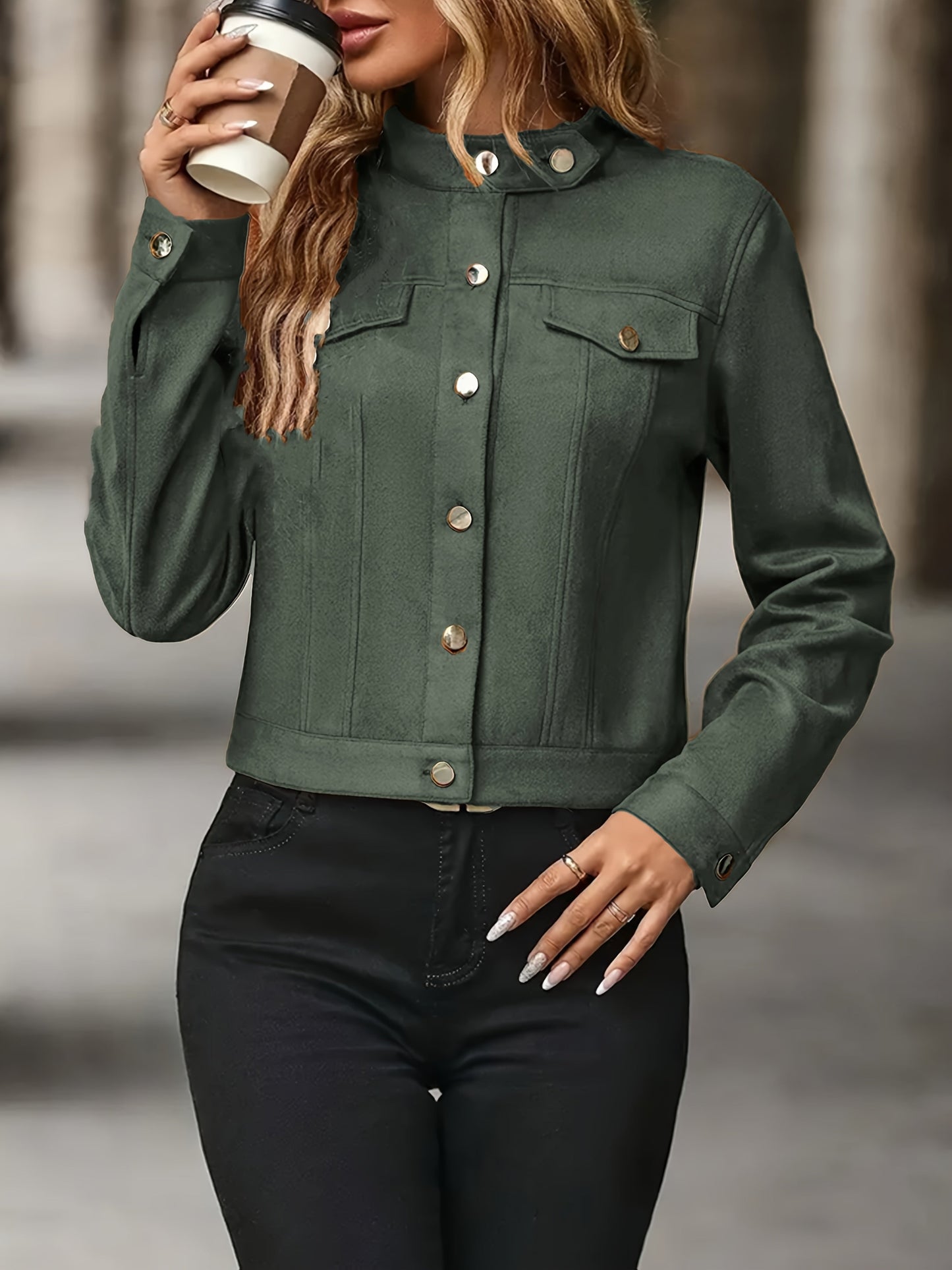 Slavica | Chaqueta Vintage De Manga Larga Con Botones