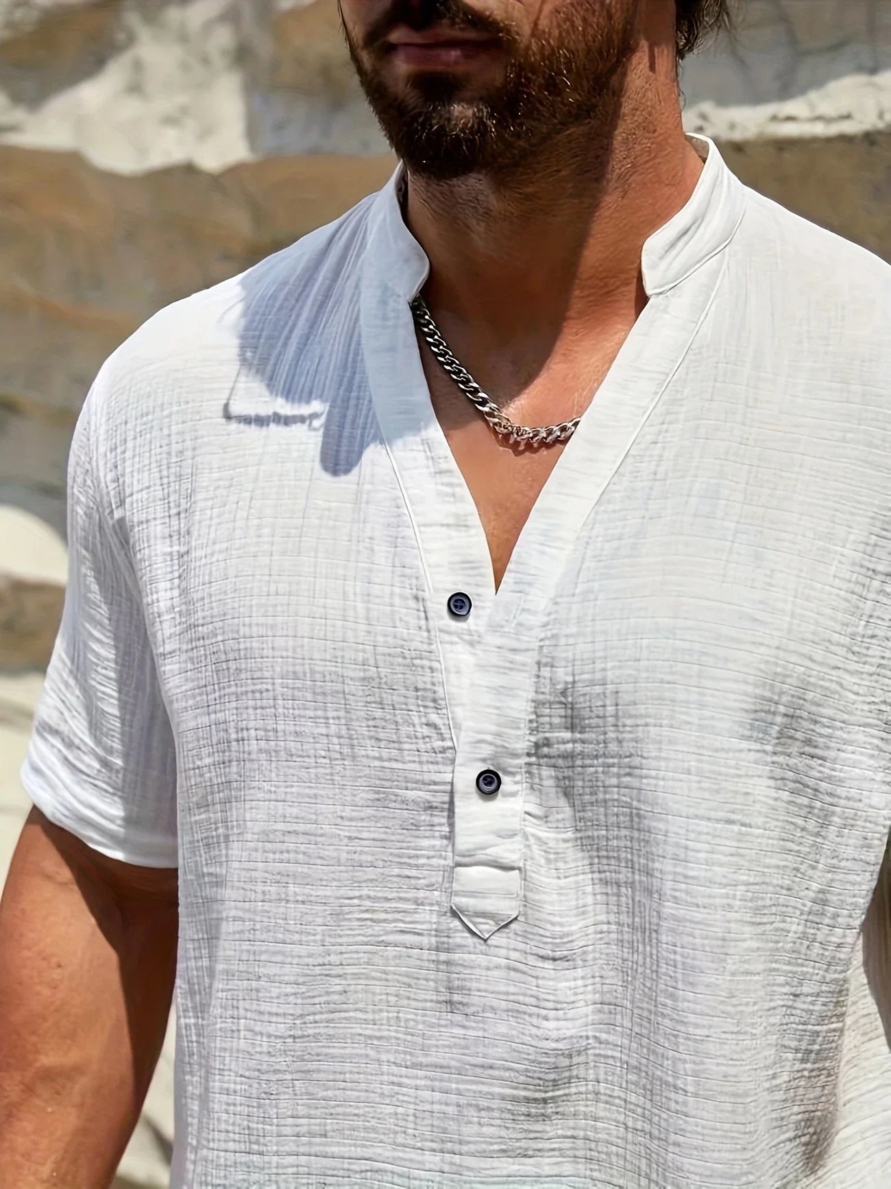 Sancho | Camisa Manga Corta Cuello Mao