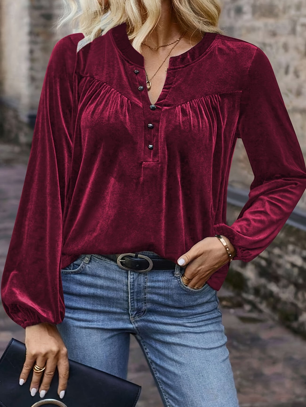 Ramina | Blusa De Manga Larga Con Botones