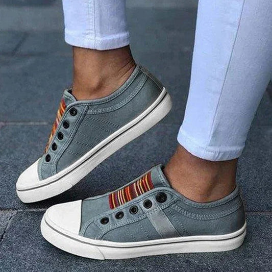 Guldy | Zapatillas De Lona Sin Cordones Con Puntera en Contraste