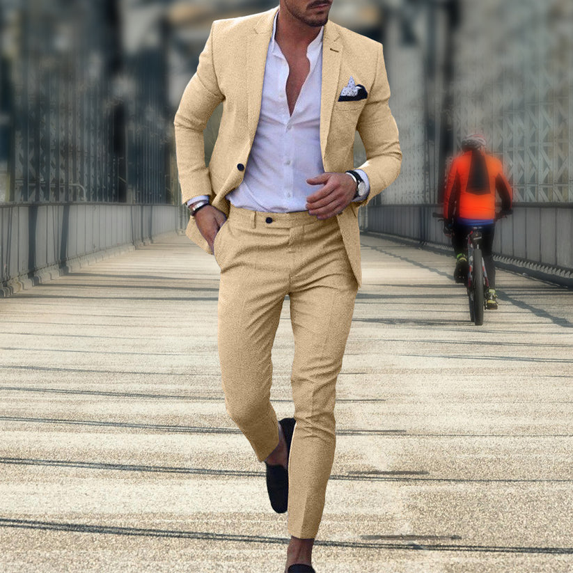 Pieter | Conjunto De Traje De Dos Piezas Para Hombre, Corte Entallado