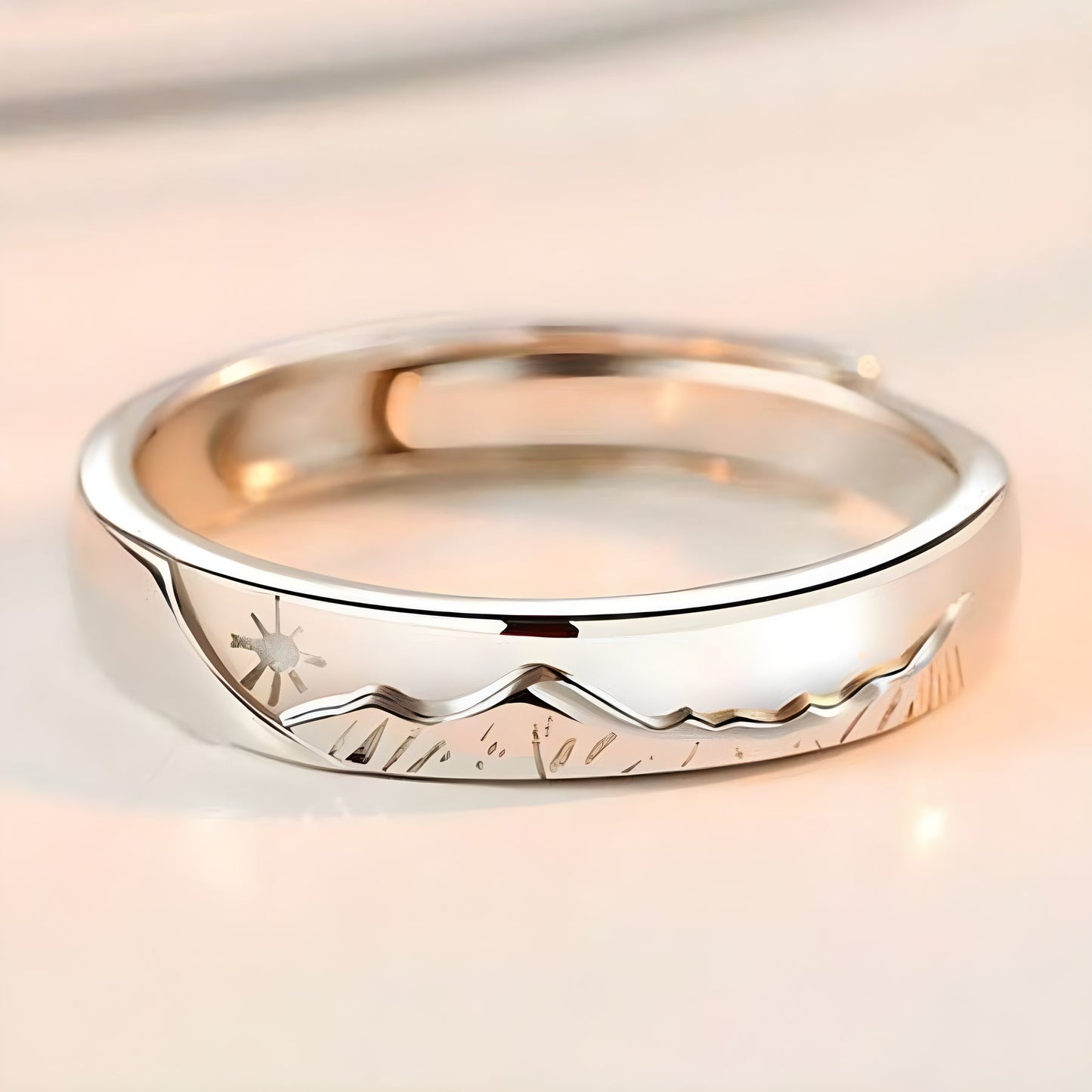 Mollie -  Conjunto de Anillos ajustables con Grabados Inspirados en la Naturaleza