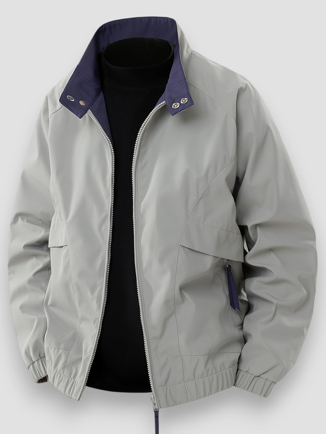 Mason | Chaqueta Casual con Cremallera y Cuello Alto