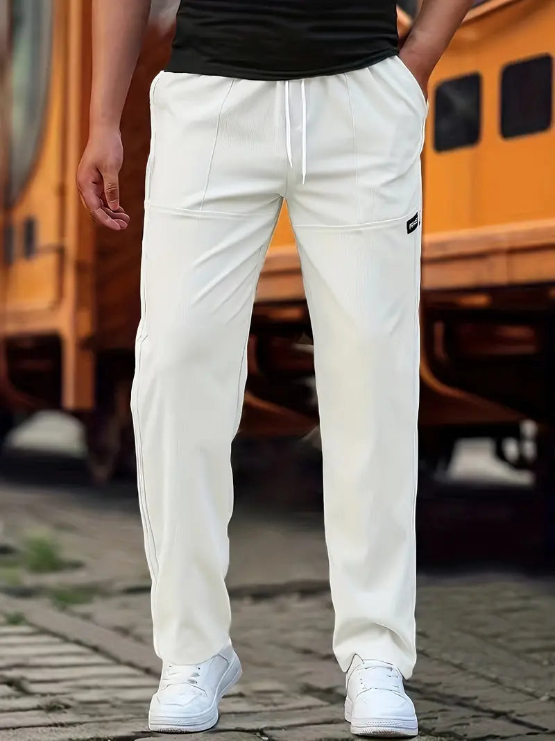 Travys | Pantalones Jogger Rectos Con Cordón y Bolsillos