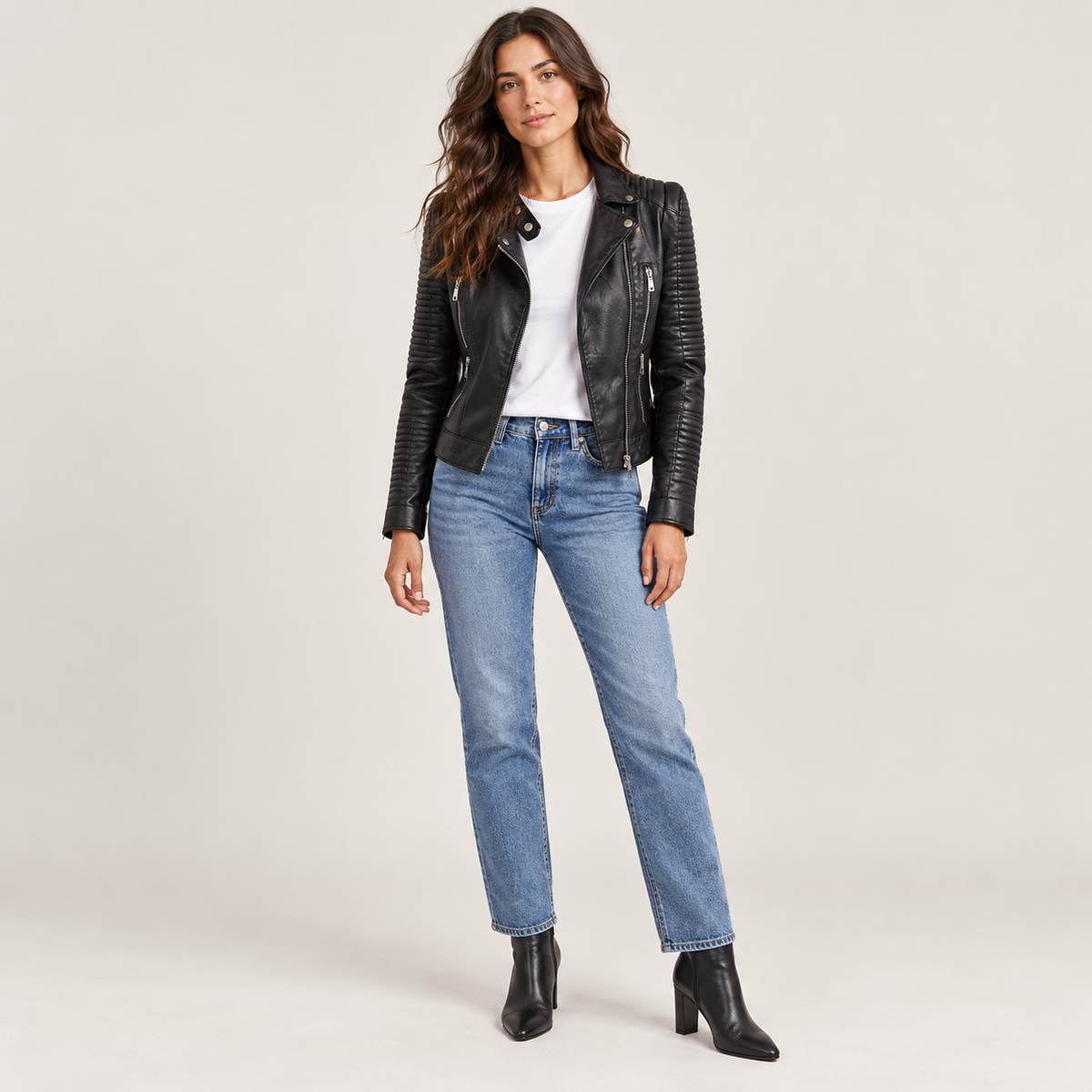 Tatjisetta | Chaqueta Biker con Hombros Acolchados