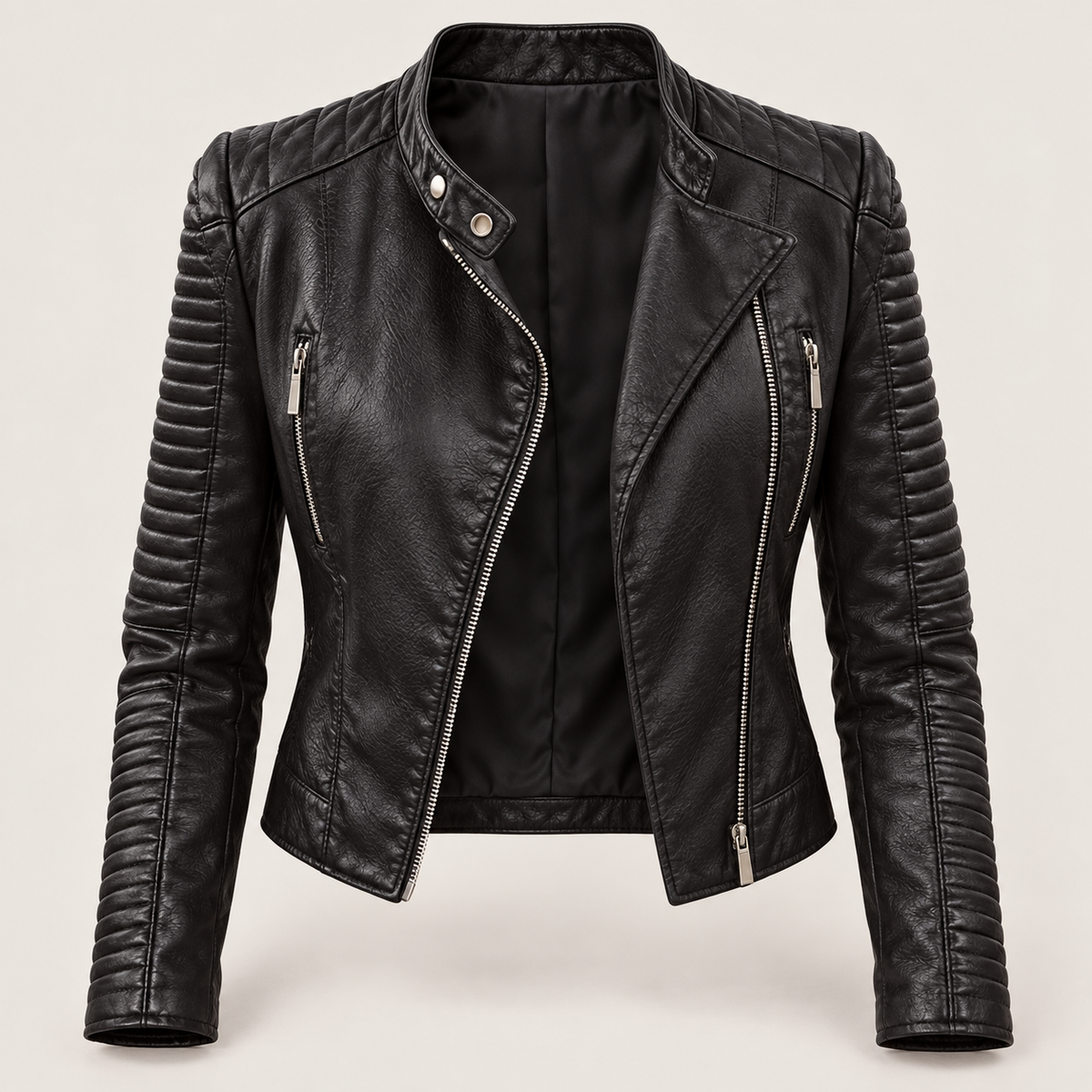 Tatjisetta | Chaqueta Biker con Hombros Acolchados