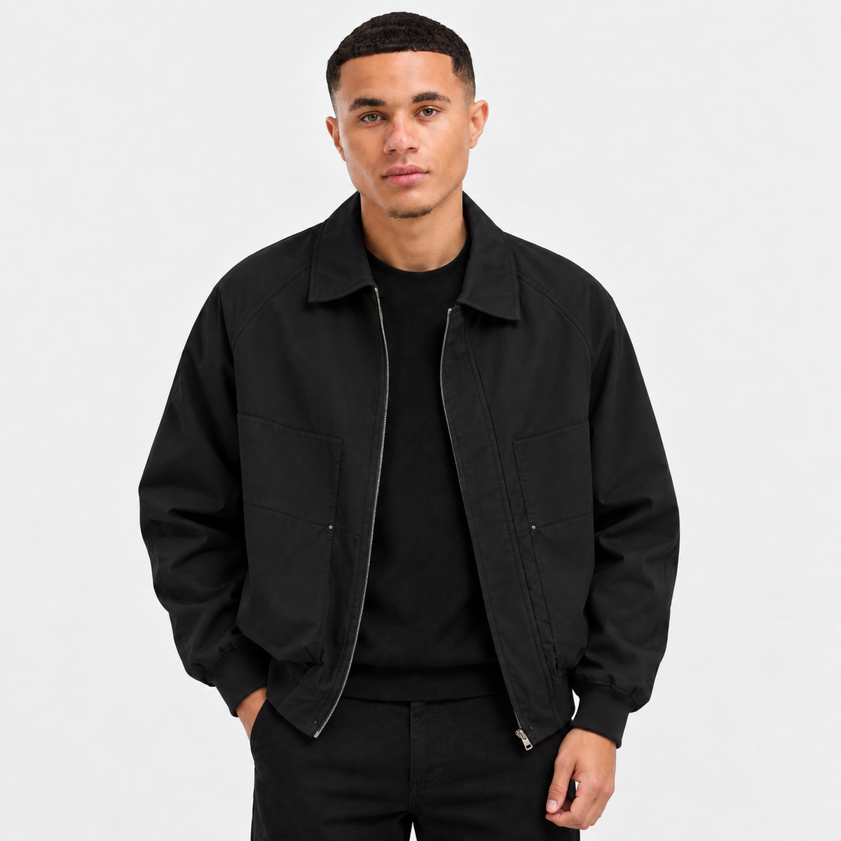 Adrian | Chaqueta con Cuello Punto y Mangas Largas