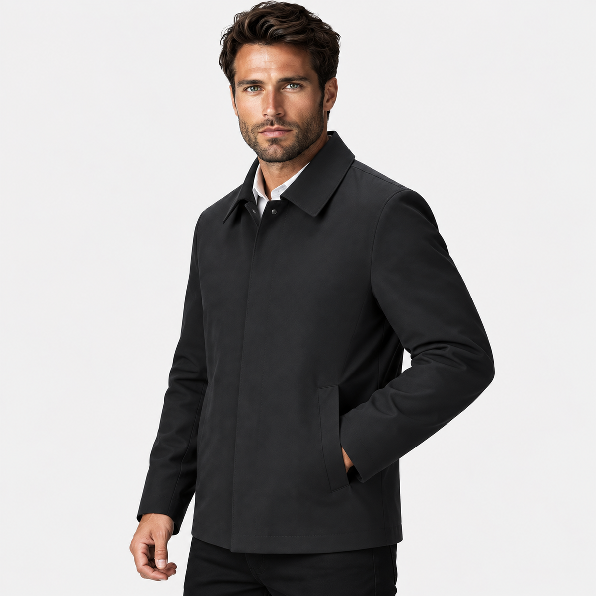 Ricky | Chaqueta con Cuello Punto y Bolsillos Laterales