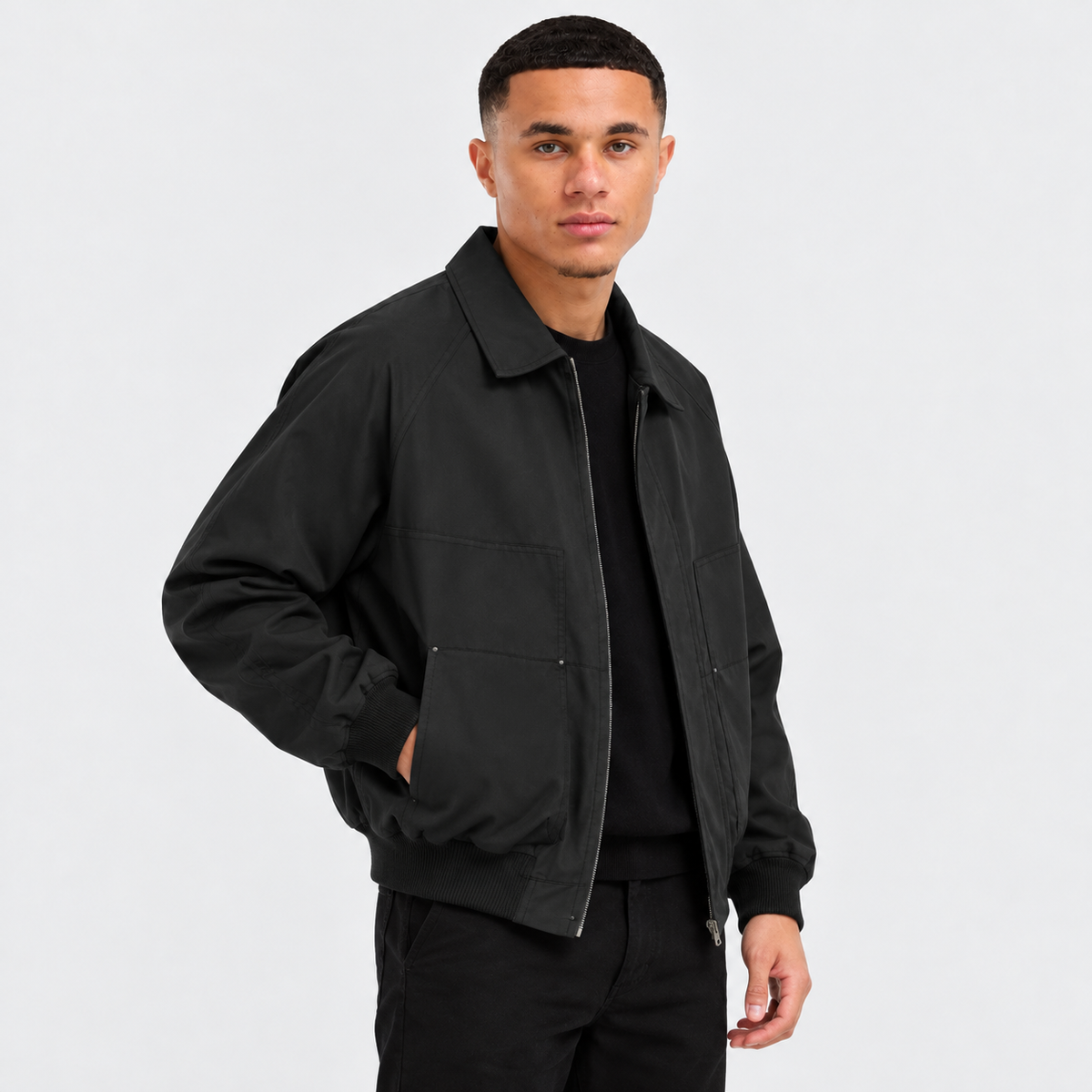 Adrian | Chaqueta con Cuello Punto y Mangas Largas