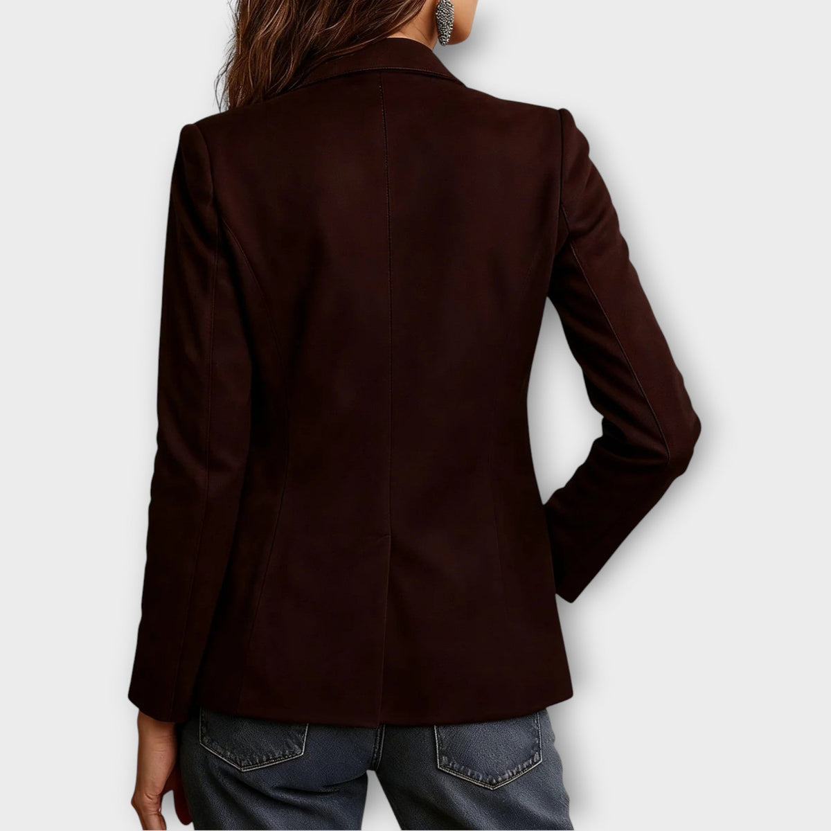 Dorothy | Blazer estilo ante con bolsillos parche