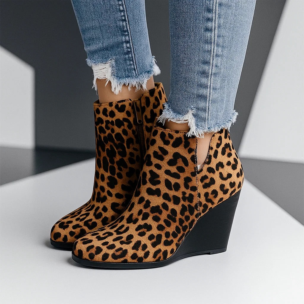 Celina | Botines con Tacón Cuña y Cierre
