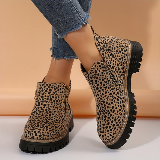 Aileen | Botines con Cremallera Lateral y Suela Gruesa