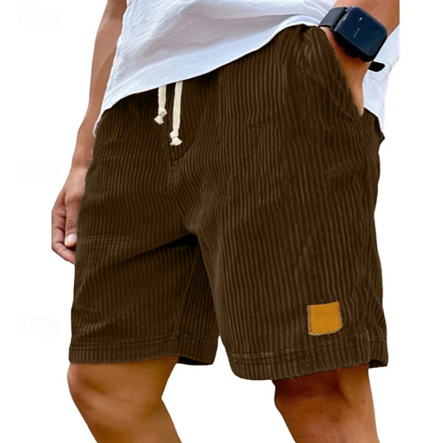 Dearen | Pantalones Cortos de Pana Con Cordón en la Cintura