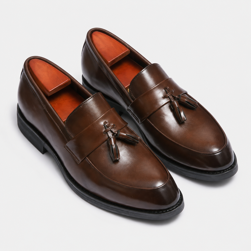 Leonides | Mocasines con Borlas y Tacones Bajos