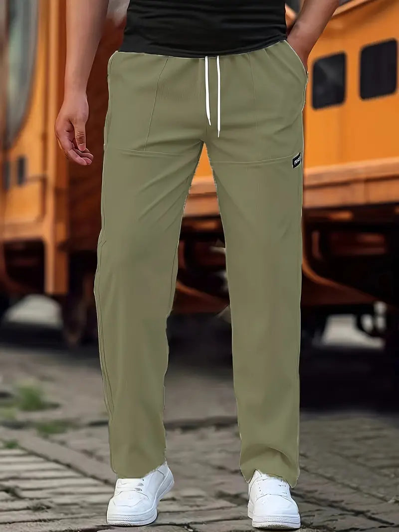 Travys | Pantalones Jogger Rectos Con Cordón y Bolsillos