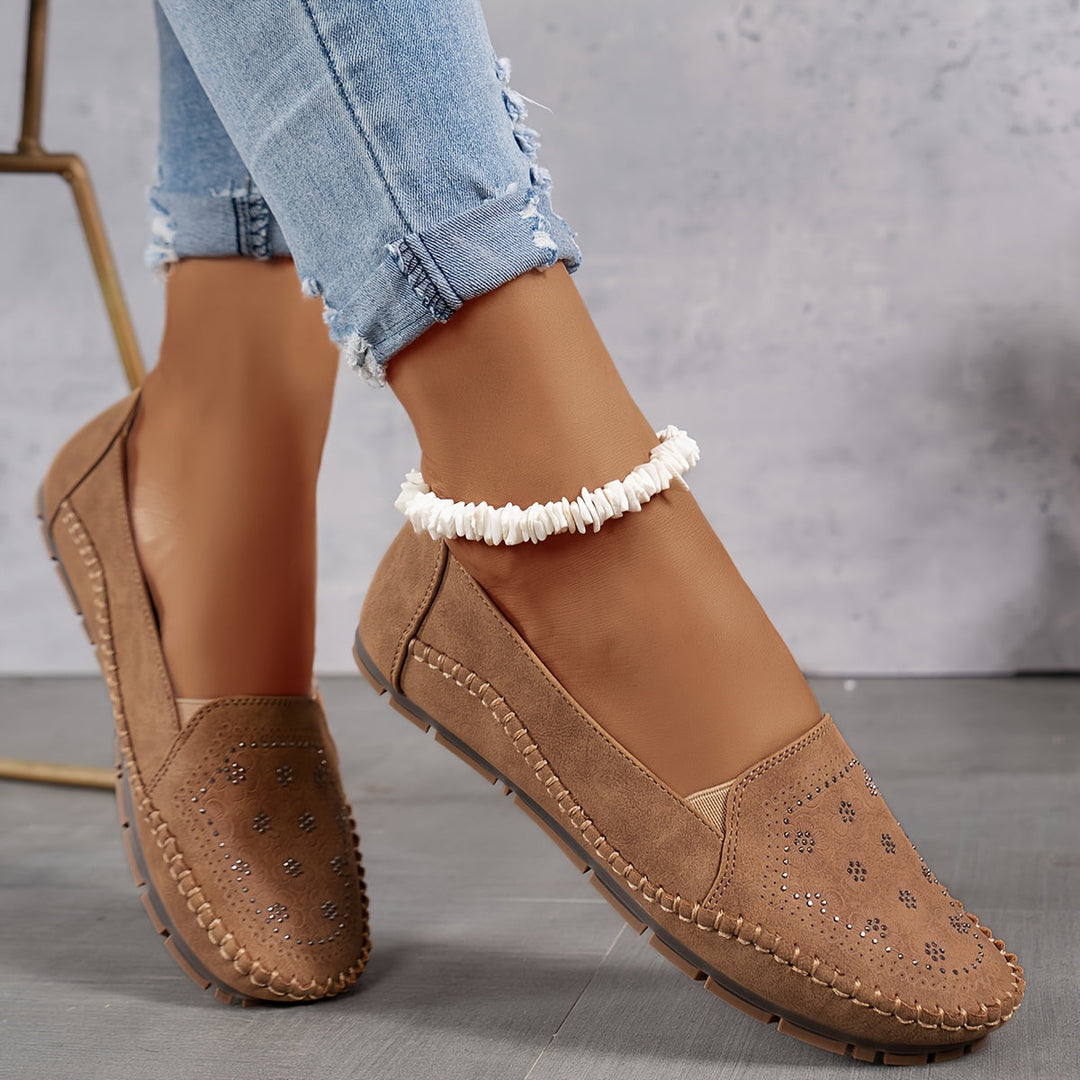Lyrissa | Mocasines Casuales Sin Cordones Con Estampado Floral Para Mujer