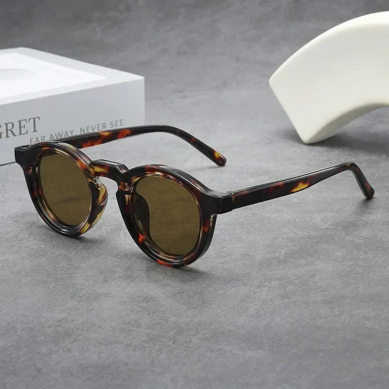 Spectralux - Gafas De Sol Redondas Montura Gruesa Carey