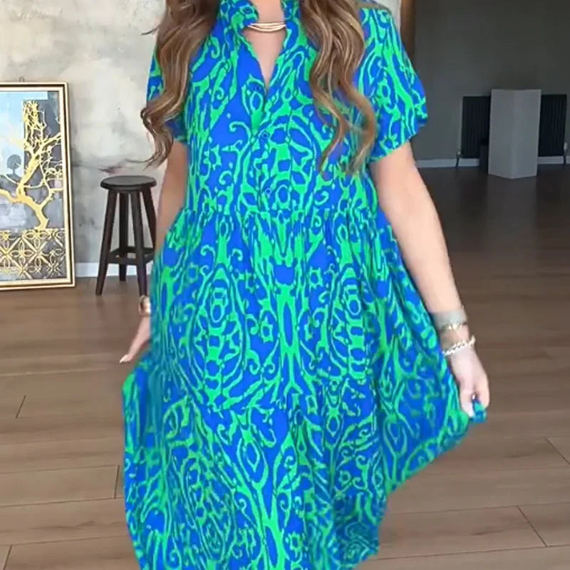 Jubilee | Vestido Maxi Estampado de Corte A