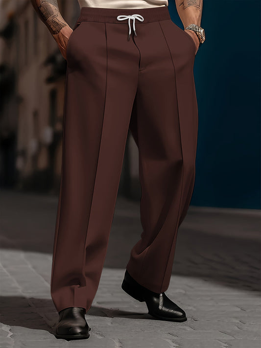 Raimi | Pantalones De Pierna Ancha Con Cordón Y Pliegues