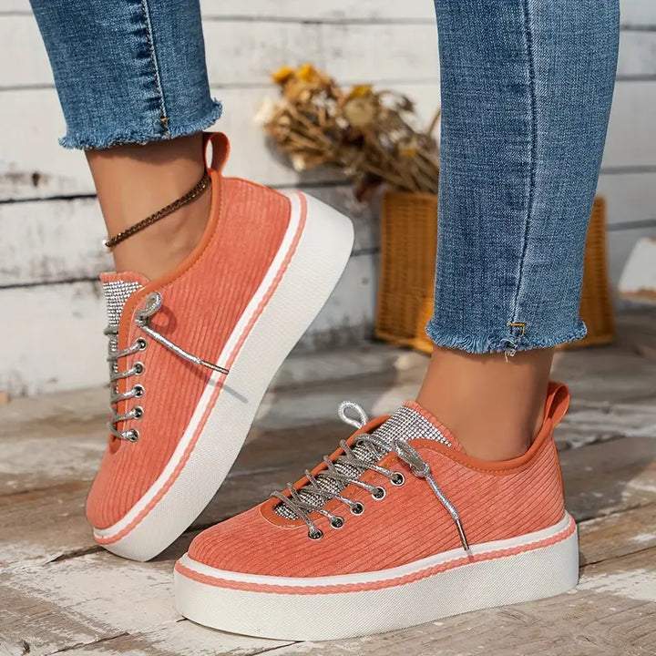 Isidora | Zapatillas Deportivas de Punto Con Cordones Para Caminar de Estilo Informal