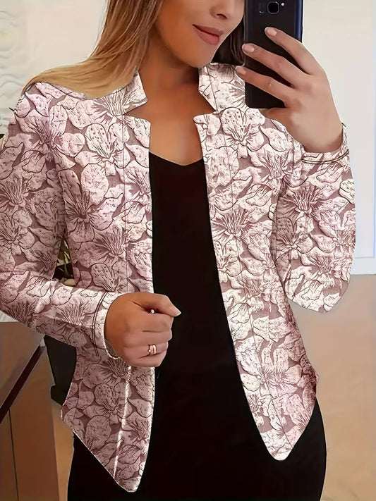 Zaneyora | Blazer Largo con Estampado Floral