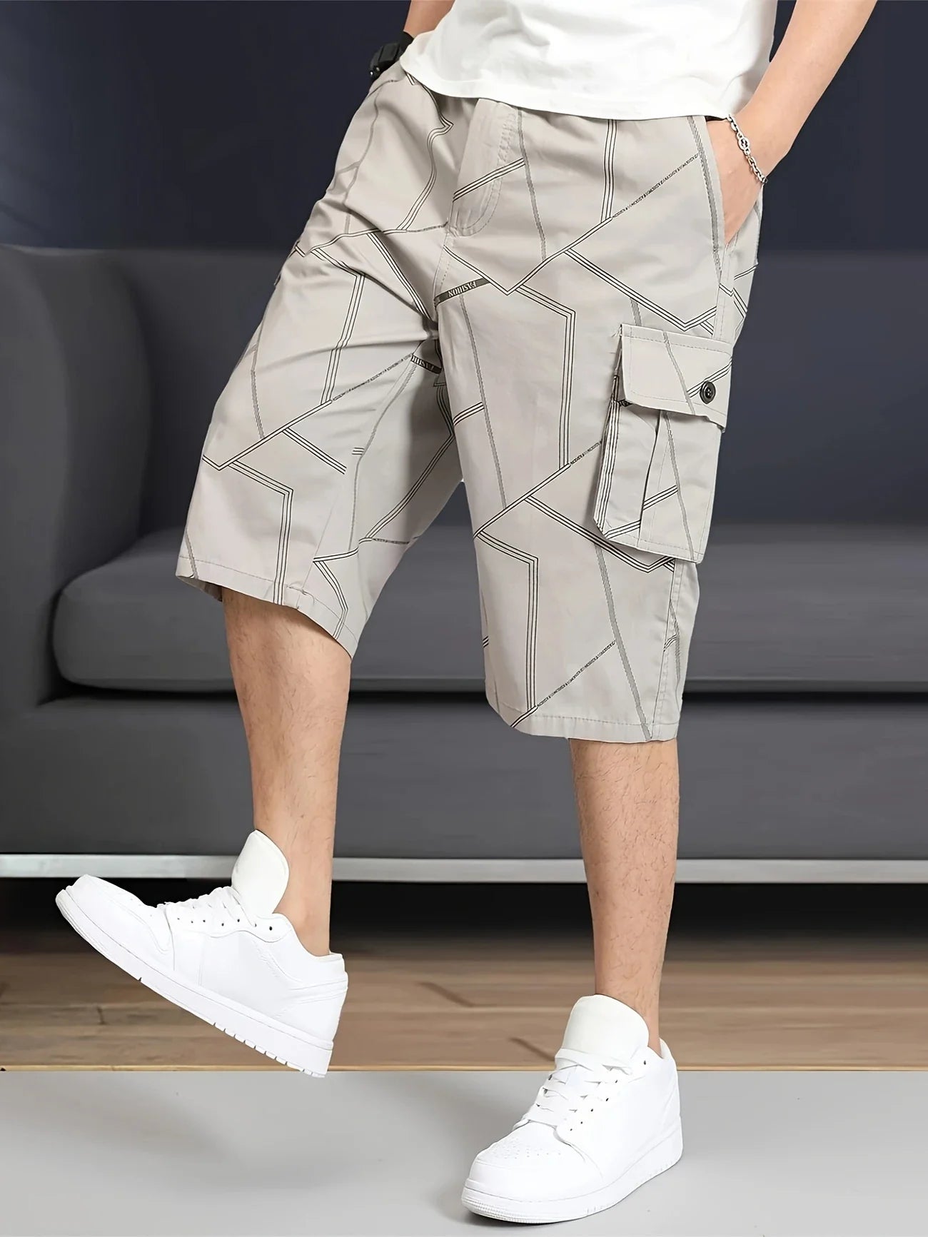 Hazlewood | Bermuda Larga Hombre Cargo Algodón