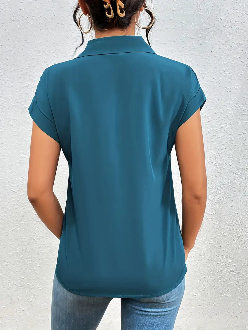 Alfano | Blusa De Manga Corta Con Cremallera