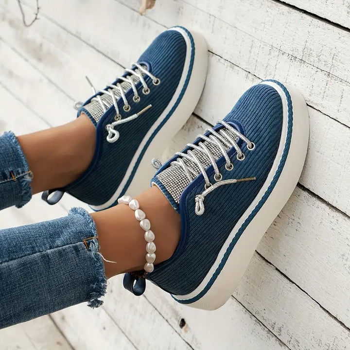 Isidora | Zapatillas Deportivas de Punto Con Cordones Para Caminar de Estilo Informal