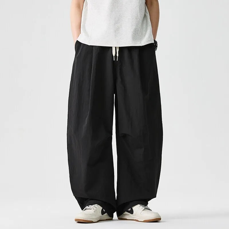 Kaio | Pantalón Holgado Pierna Ancha Cordón