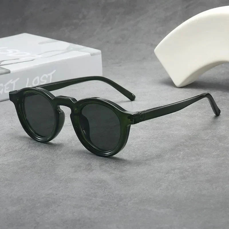 Spectralux - Gafas De Sol Redondas Montura Gruesa Carey
