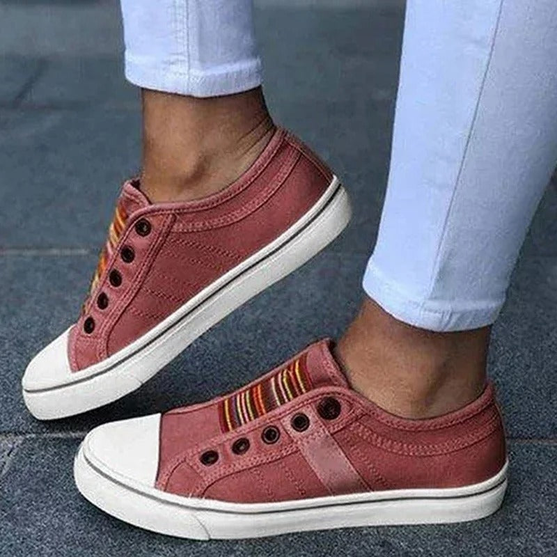 Guldy | Zapatillas De Lona Sin Cordones Con Puntera en Contraste