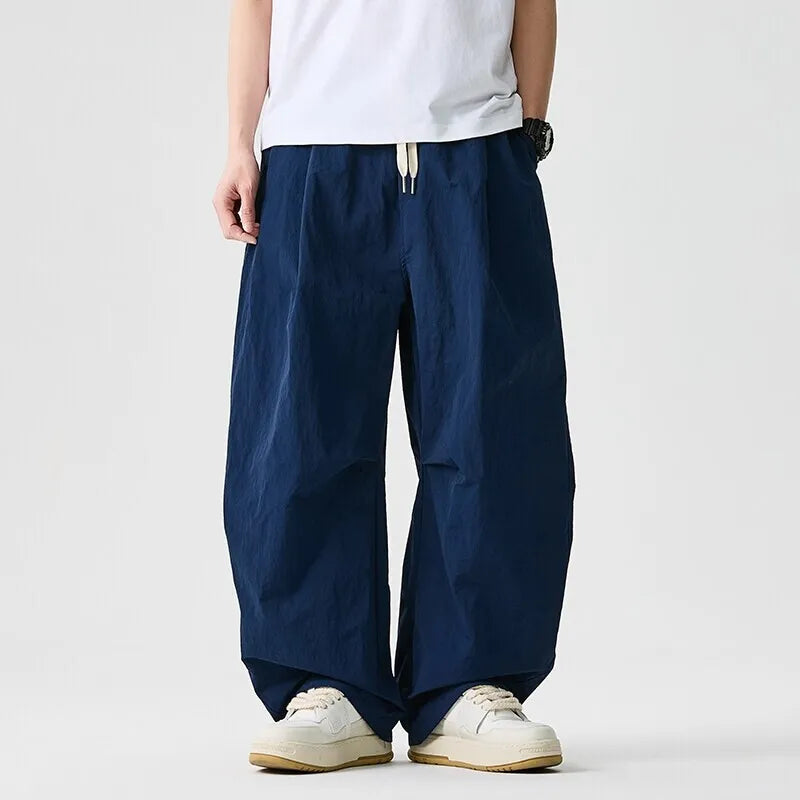 Kaio | Pantalón Holgado Pierna Ancha Cordón