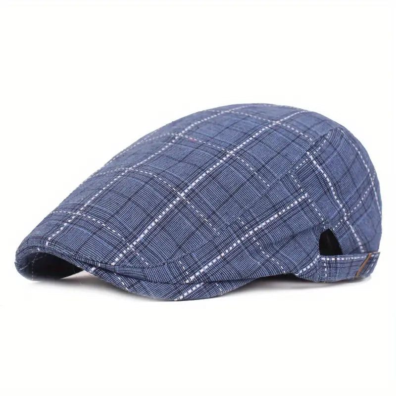 Checklyn | Gorra Plana a Cuadros Estilo Informal