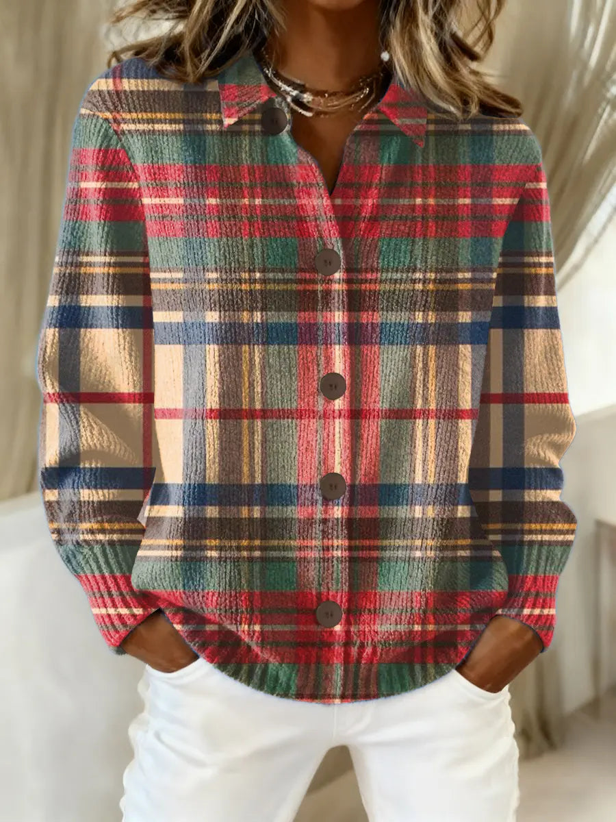 Petrolova | Camisa de Franela a Cuadros con Botones