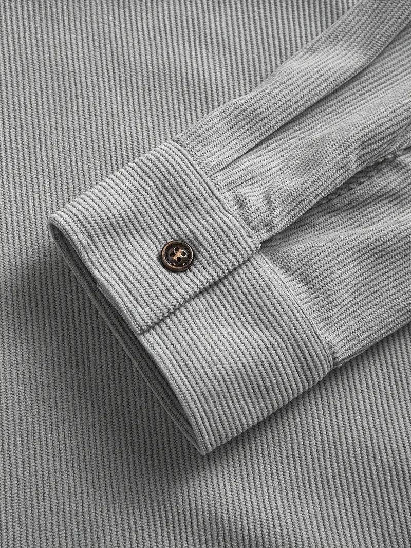 Rickey | Camisa de Pana de Manga Larga con Botones en la Parte Delantera