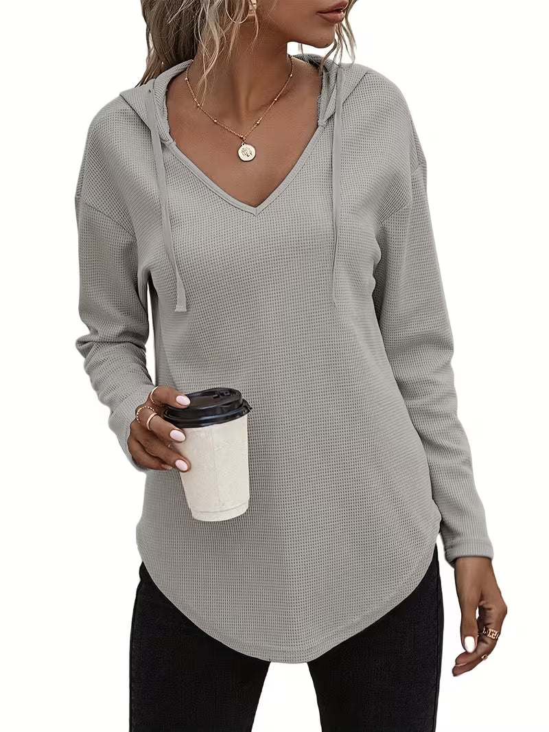 Heydi | Sudadera Con Capucha Manga Larga y Bajo Curvo