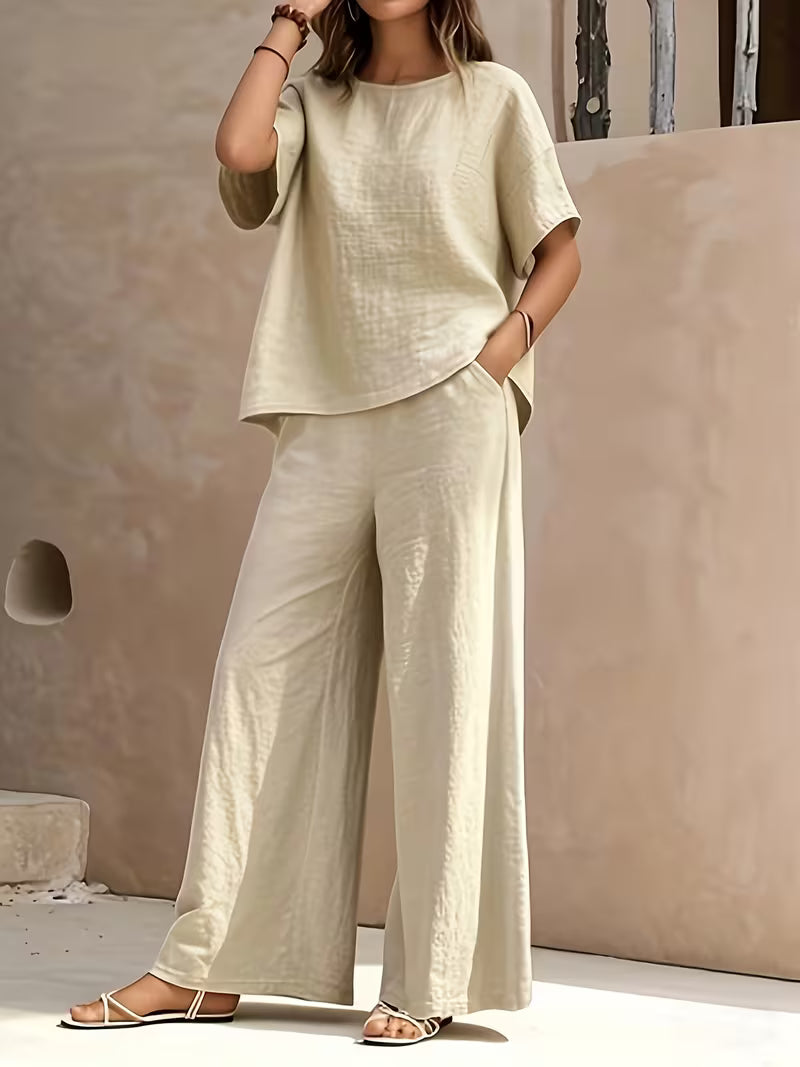 Josy | Conjunto de Pantalón Con Top de Manga Corta