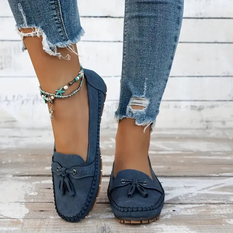 Patamon | Mocasines Con Borla Y Puntera Cosida