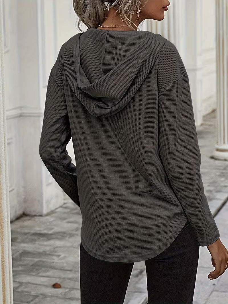 Heydi | Sudadera Con Capucha Manga Larga y Bajo Curvo