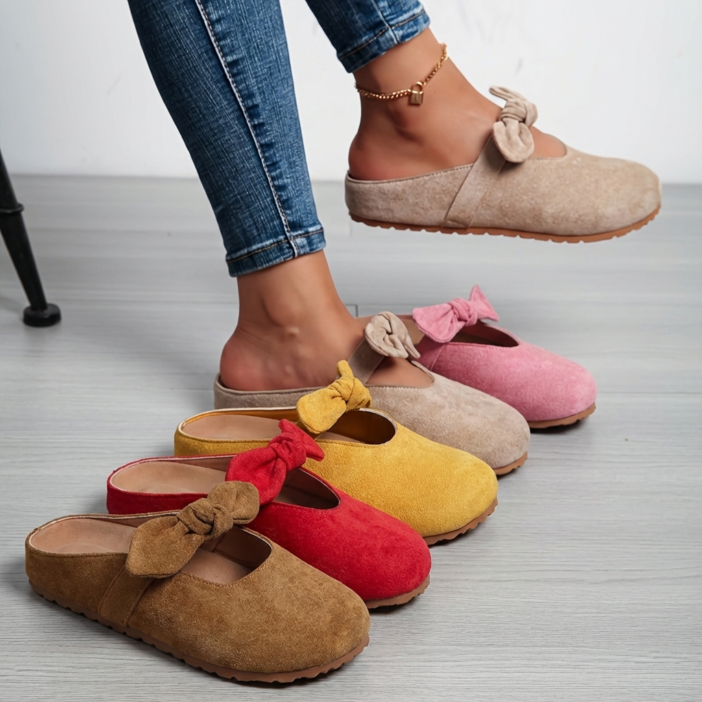 Minaya - Zuecos Tipo Mule Sin Cordones Con Lazo