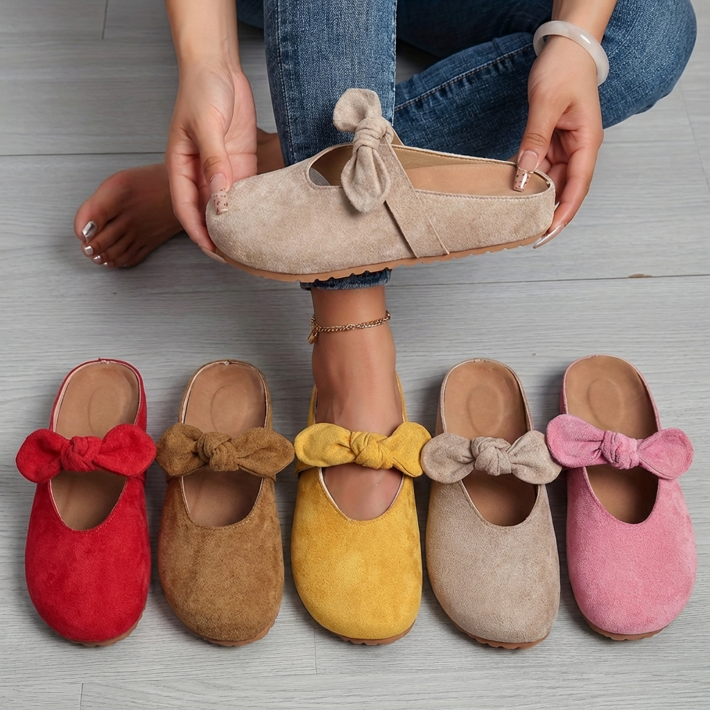 Minaya - Zuecos Tipo Mule Sin Cordones Con Lazo