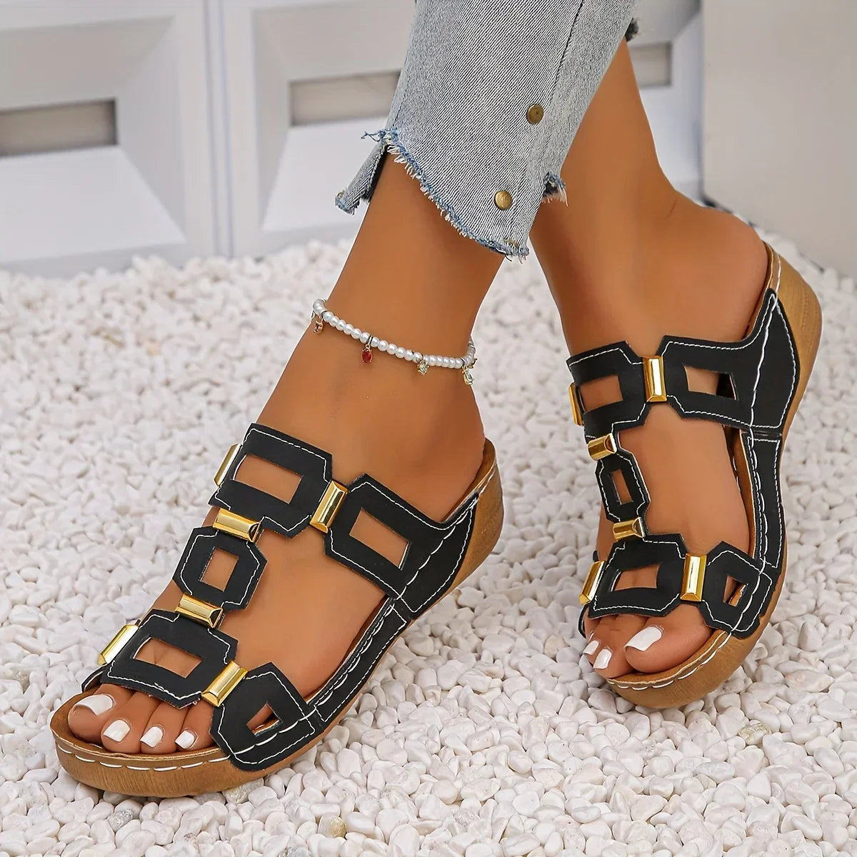 Norika | Sandalias De Tiras Con Aberturas en La Puntera