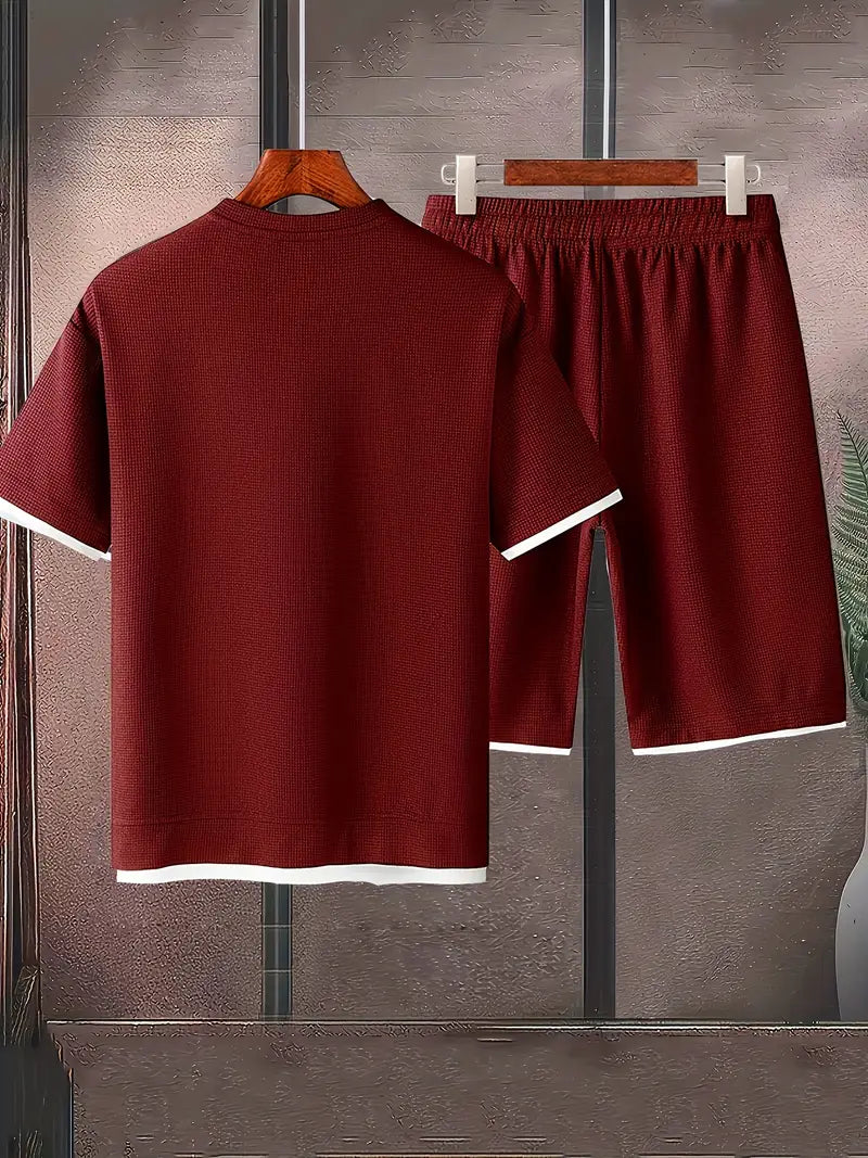 Freire - Camiseta Texturizada y Short Con Cordón
