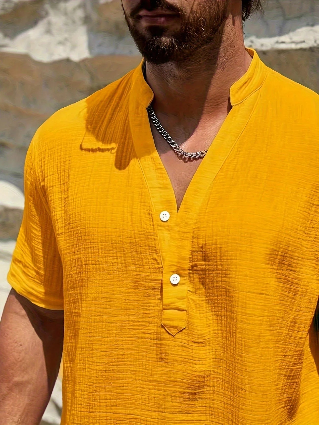 Sancho | Camisa Manga Corta Cuello Mao