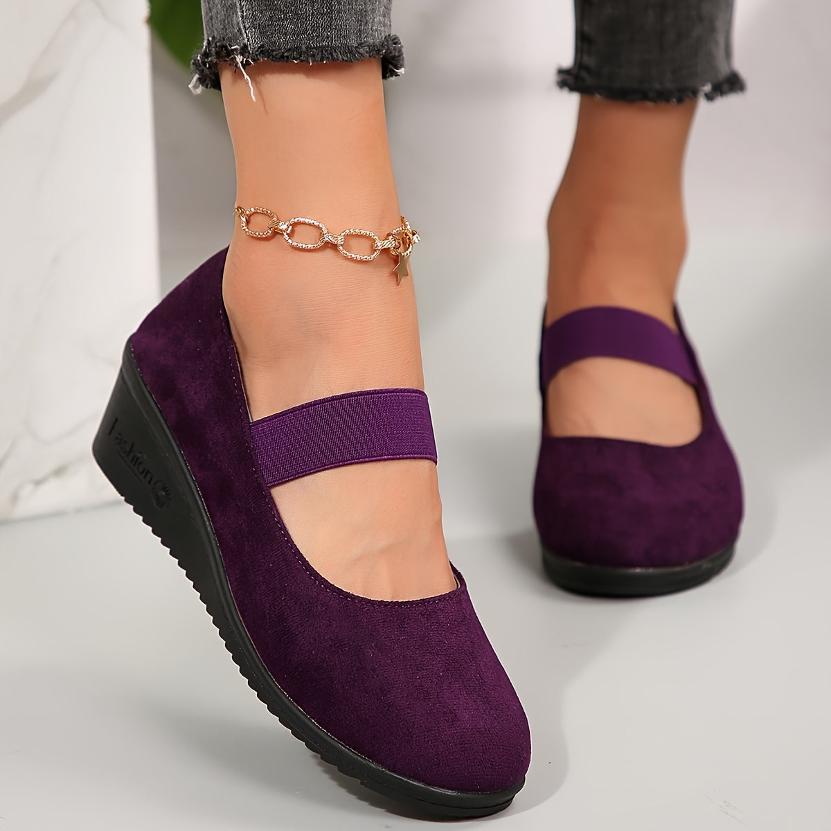 Amelia | Zapatos de cuña con diseño de tira