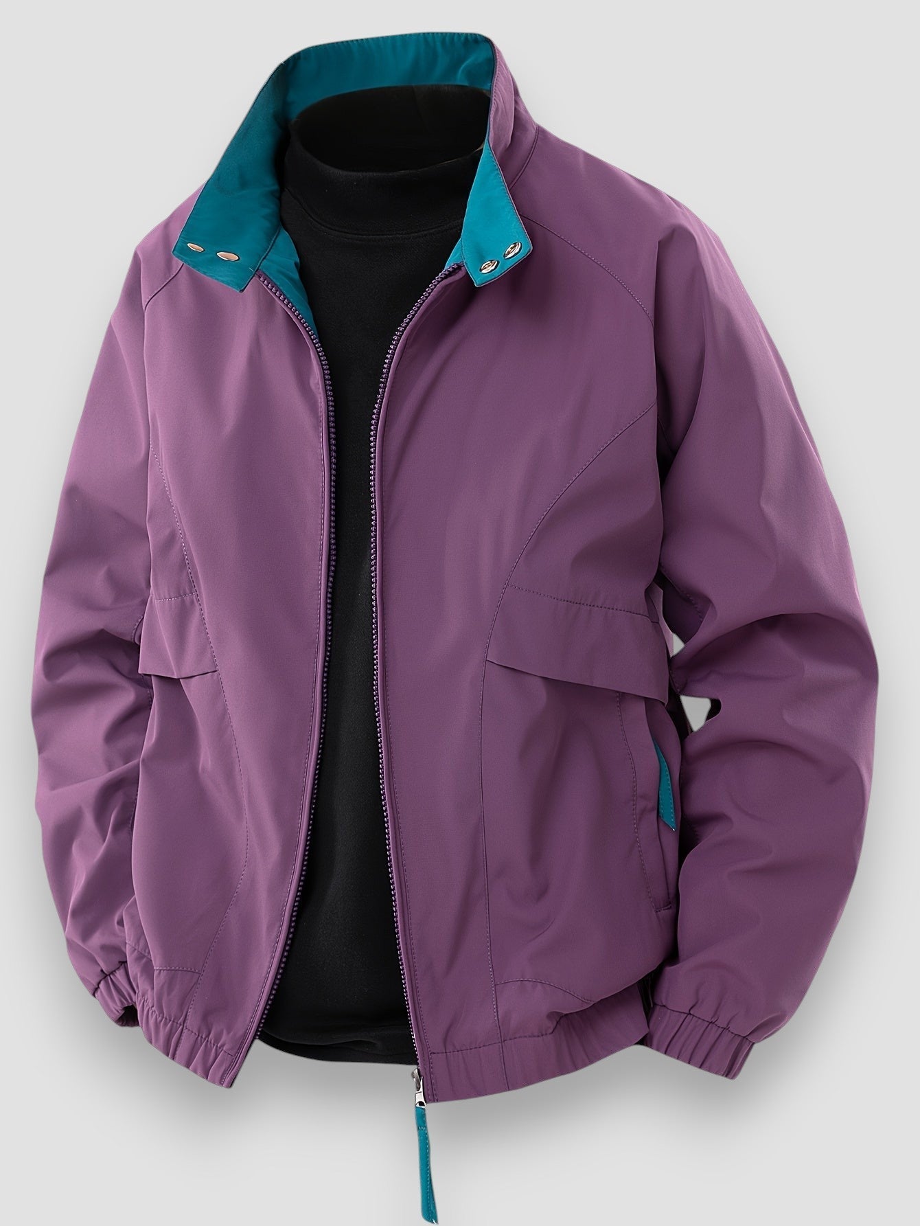 Mason | Chaqueta Casual con Cremallera y Cuello Alto