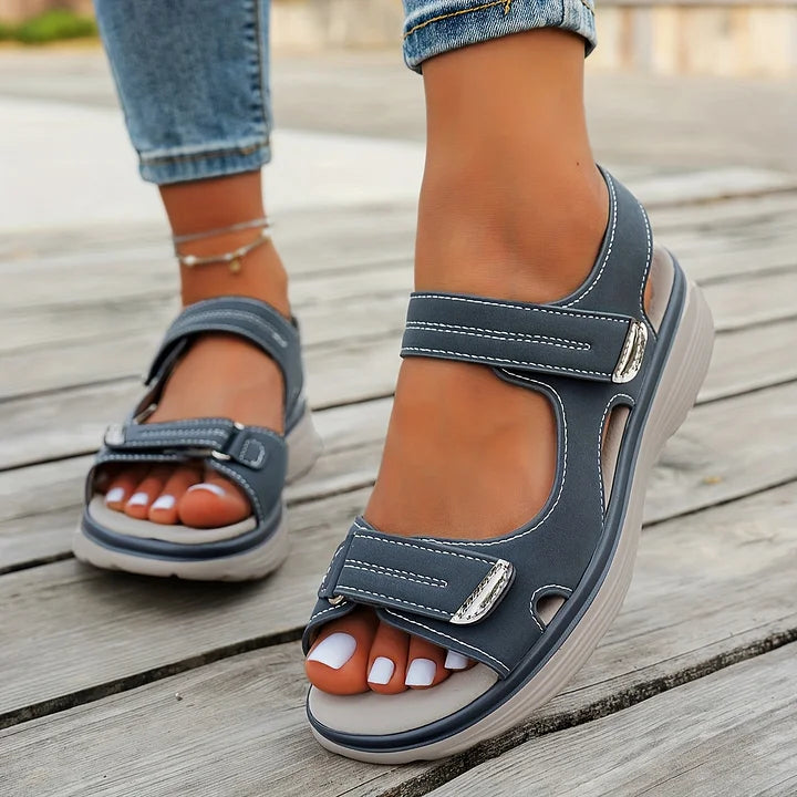 Shanyel | Sandalias De Mujer Con Puntera Abierta Y Cierre De Velcro
