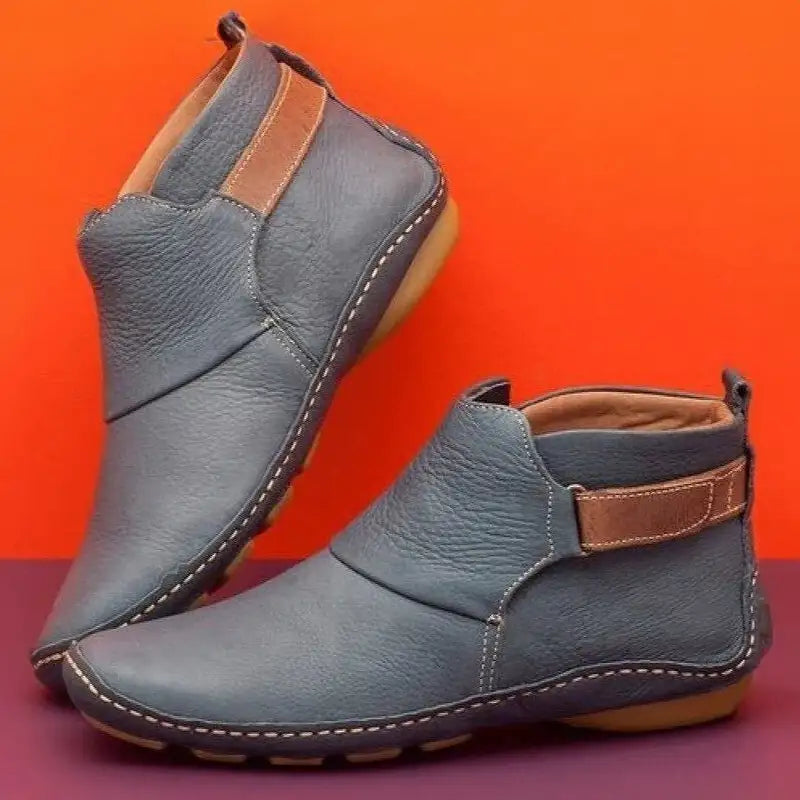 Oriaette | Botines de Cuero Suave con Suela Plana