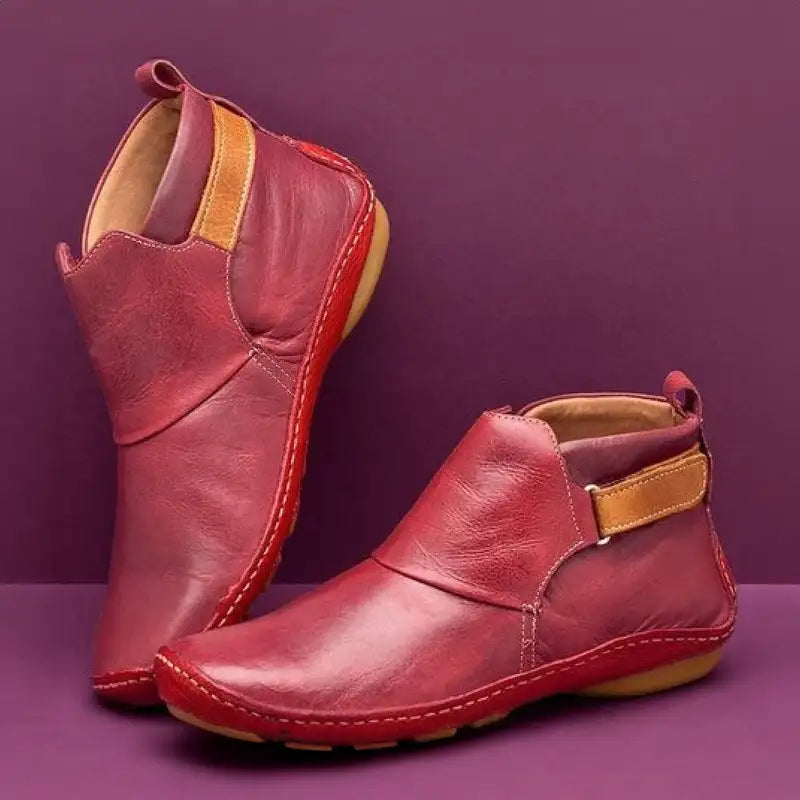 Oriaette | Botines de Cuero Suave con Suela Plana