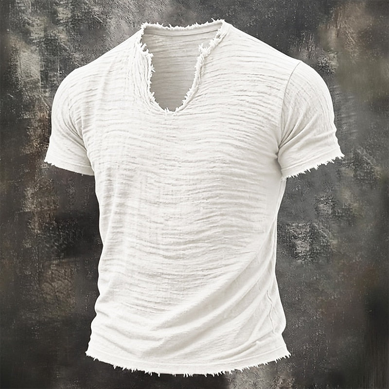 Pavel | Camiseta V Con Bordes Sin Rematar